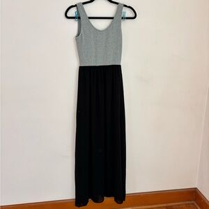 H&M Gray and Black Maxi Dress